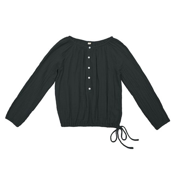 Numero 74 Tops - Numero 74 Naia Mum Shirt in Dark Grey